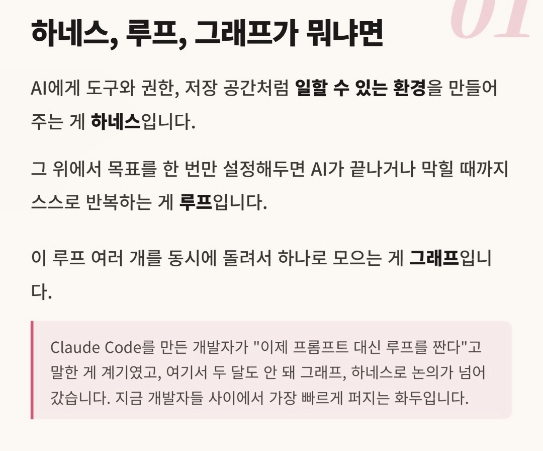 하네스, 루프, 그래프의 정의를 설명하는 카드