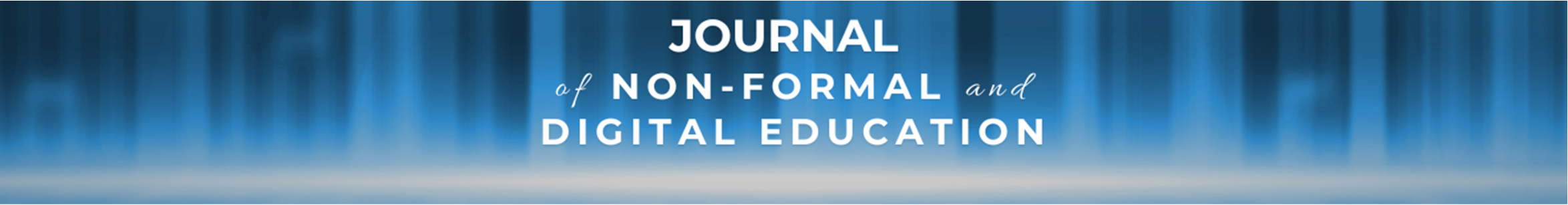 Journal of Non-Formal and Digital Education 로고가 포함된 파란색 배경 이미지