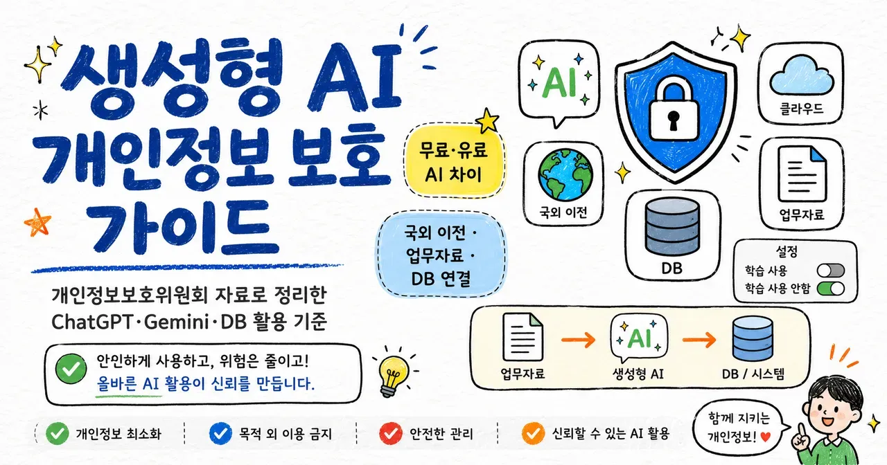 생성형 AI 개인정보 보호: 데이터 입력부터 안전 활용까지