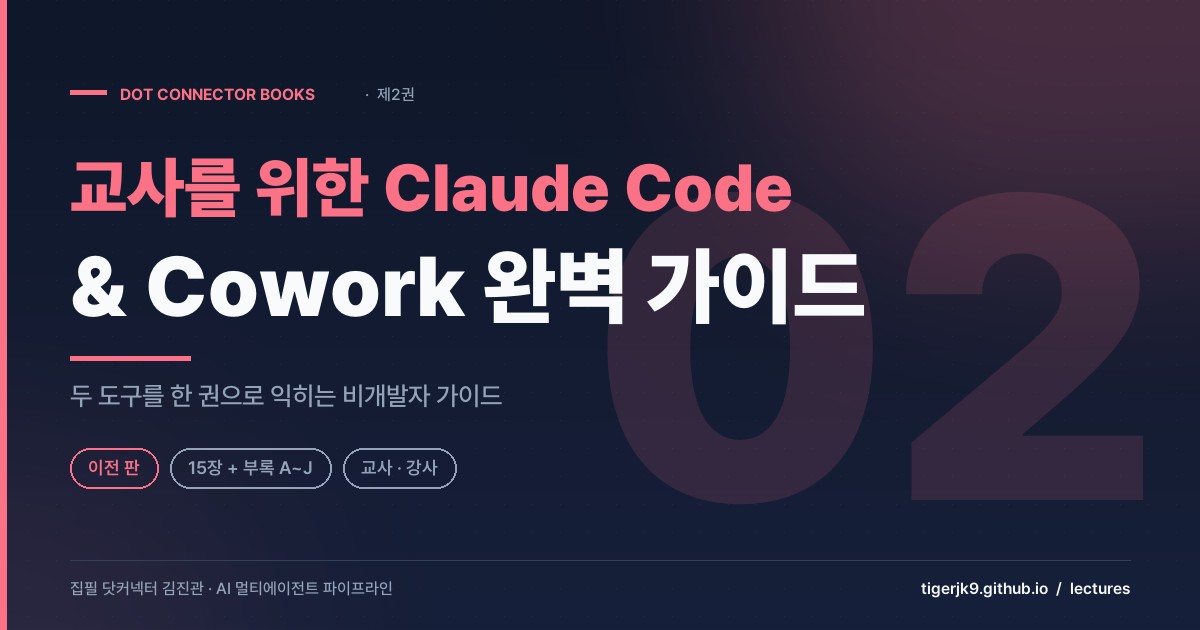 교사를 위한 Claude Code & Cowork 완벽 가이드 표지