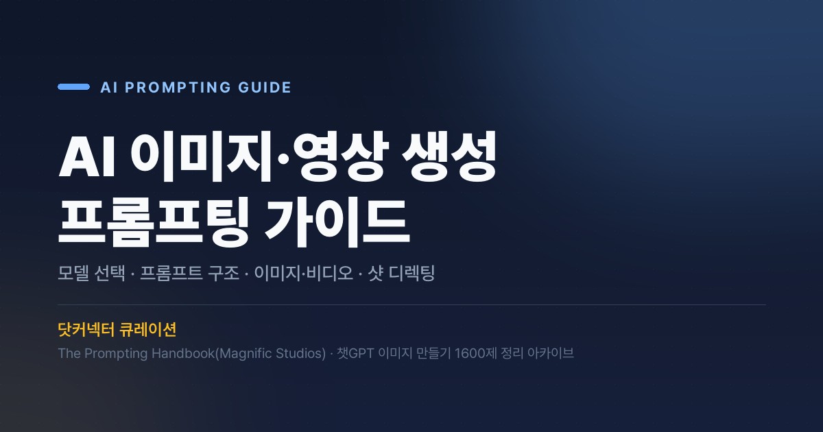 AI 이미지·영상 생성 프롬프팅 가이드