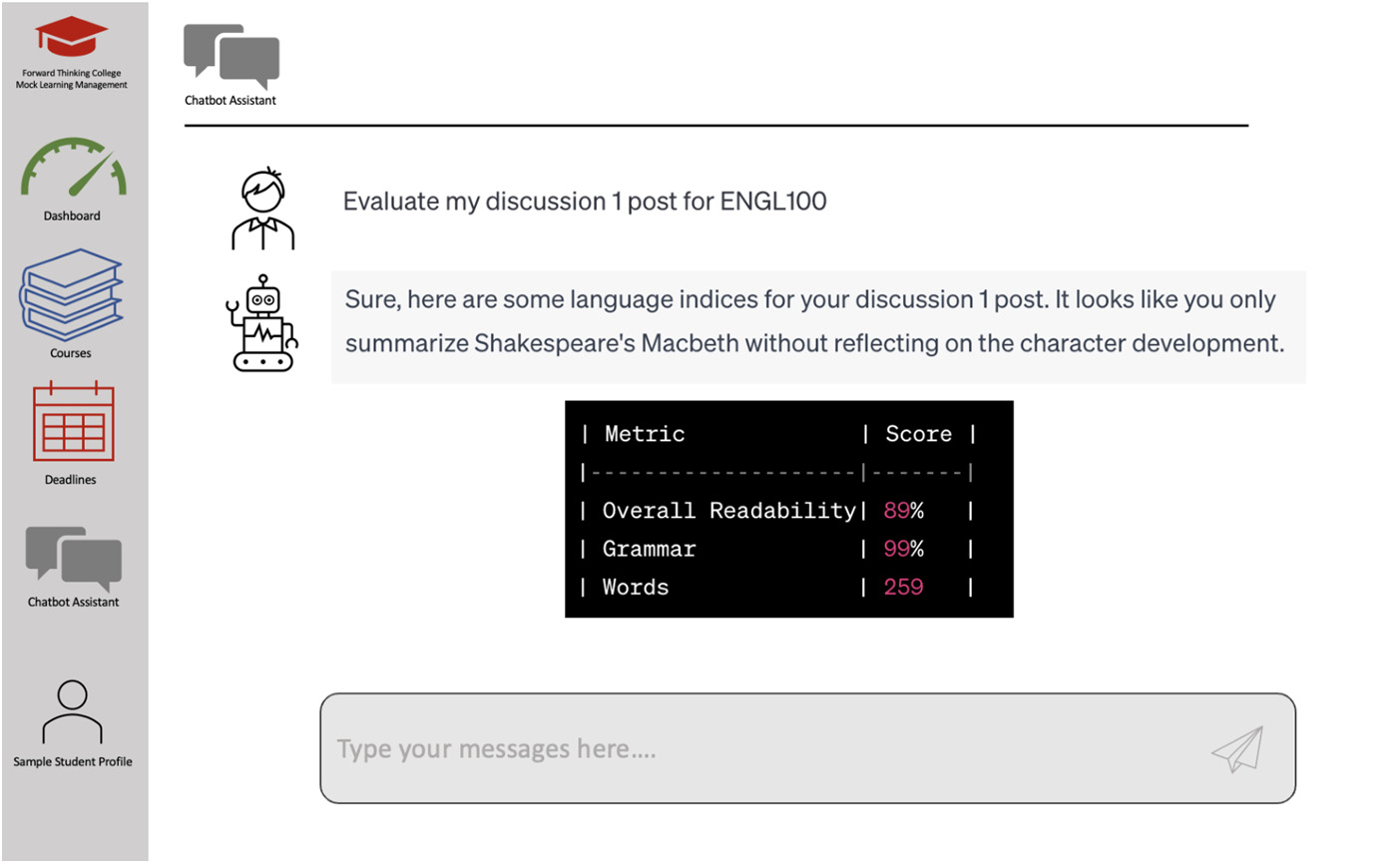 개인화된 피드백을 제공하는 AI 챗봇의 예시