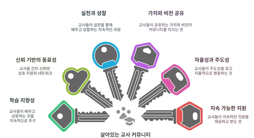 살아 숨쉬는 교사 커뮤니티의 특징들