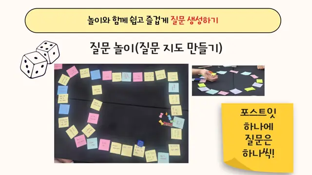 슬라이드 47 — 질문 놀이(질문 지도 만들기) 포스트잇 하나에 질문은 하나씩!